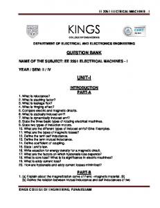 EE2251 - Kings College of Engineering