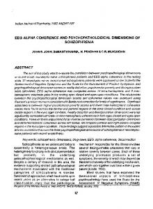 eeg alpha coherence and psychopathological ... - Semantic Scholar