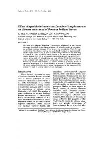 Effect of a probiotic hacterium, Lactobacillus ...