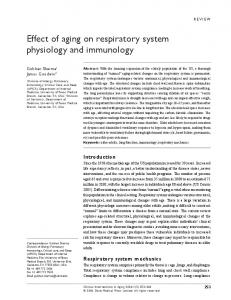 Effect of aging on respiratory system physiology ... - Semantic Scholar