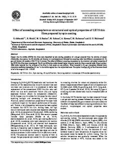 Effect of annealing atmosphere on structural and optical properties of ...