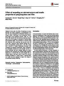 Effect of annealing on microstructure and tensile ... - Springer Link