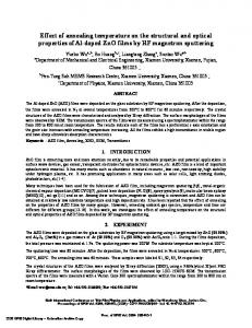 Effect of annealing temperature on the structural and ...