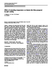 Effect of annealing temperature on titania thin films ... - Springer Link