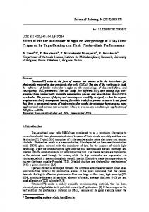 Effect of Binder Molecular Weight on Morphology of TiO2 Films