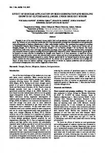 effect of biochar application on seed germination and seedling growth ...