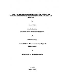 EFFECT OF BORON ADDITION AND RETAINED