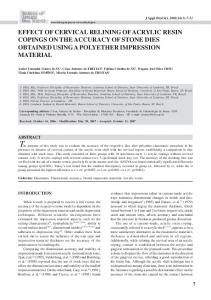 EFFECT OF CERVICAL RELINING OF ACRYLIC RESIN COPINGS