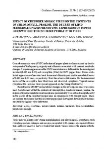 effect of cucumber mosaic virus on the contents of ...