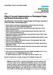 Effect of Curcumin Supplementation on