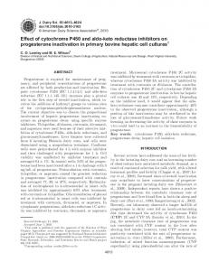 Effect of cytochrome P450 and aldo-keto reductase inhibitors on ...