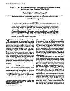 Effect of DNA Sequence Divergence on