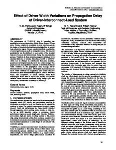 Effect of Driver Width Variations on Propagation Delay of Driver ...