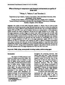 Effect of drying air temperature and chemical pretreatments on quality