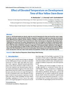 Effect of Elevated Temperature on Development Time of ... - CiteSeerX