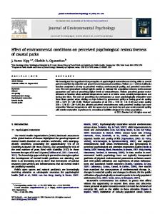 Effect of environmental conditions on perceived