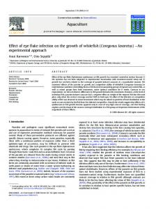 Effect of eye fluke infection on the growth of whitefish