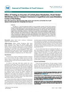 Effect of Fasting on Enzymes of Carbohydrate Metabolism, Brush ...