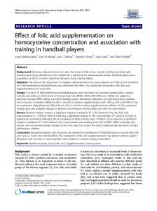 Effect of folic acid supplementation on homocysteine ... - Springer Link