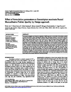 Effect of formulation parameters on Sumatriptan ...