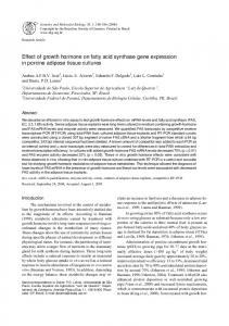 Effect of growth hormone on fatty acid synthase gene ... - Scielo.br