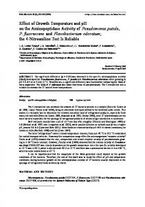 Effect of Growth Temperature and pH on the ... - Springer Link