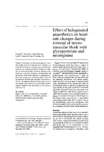 Effect of halogenated anaesthetics on heart rate ... - Springer Link