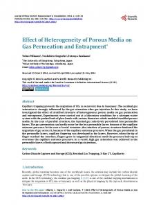 Effect of heterogeneity of porous media on gas permeation and ...