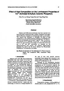 Effect of Host Composition on the Luminescent