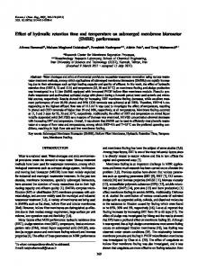 Effect of hydraulic retention time and temperature on ... - Springer Link