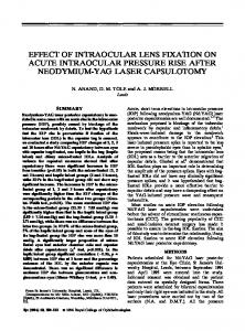 effect of intraocular lens fixation on acute intraocular ...