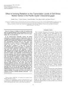 Effect of Ionizing Radiation on the Transcription ... - Radiation Research