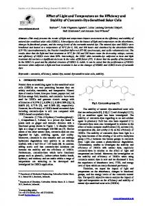 Effect of Light and Temperature on the Efficiency and