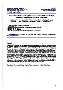 Effect of Low Molecular Weight Fucoidan and Low ...