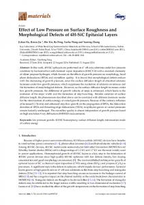 Effect of Low Pressure on Surface Roughness and