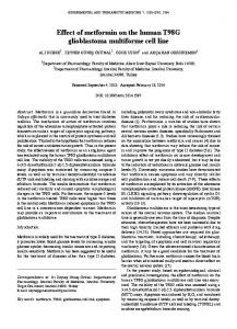 Effect of metformin on the human T98G