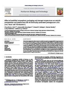 Effect of modified atmosphere packaging and storage temperature on ...