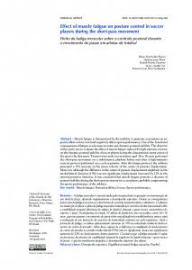 Effect of muscle fatigue on posture control in soccer ... - SciELO