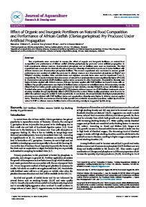 Effect of Organic and Inorganic Fertilizers on Natural ...