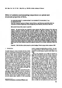 Effect of oxidation and annealing temperature on optical and structural ...