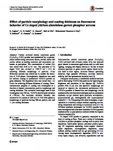 Effect of particle morphology and coating thickness on ... - Springer Link