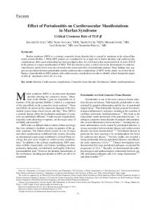 Effect of Periodontitis on Cardiovascular Manifestations in Marfan ...