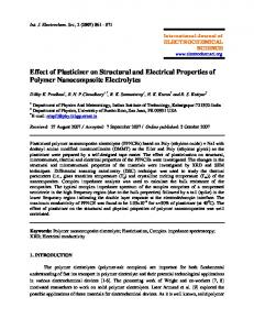 Effect of Plasticizer on Structural and Electrical Properties of Polymer