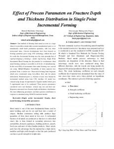 Effect of Process Parameters on Fracture Depth and