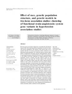 Effect of race, genetic population structure, and