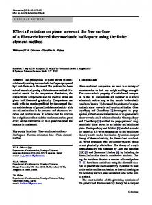 Effect of rotation on plane waves at the free surface of a ... - Springer Link