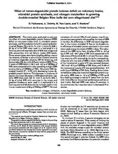 Effect of rumen-degradable protein balance deficit ... - Semantic Scholar