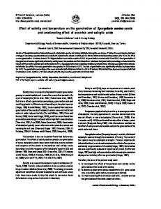 Effect of salinity and temperature on the germination of Spergularia ...