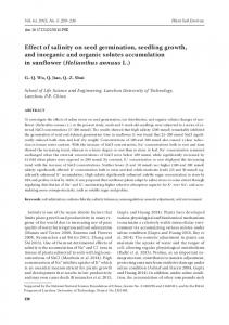 Effect of salinity on seed germination, seedling growth, and inorganic ...