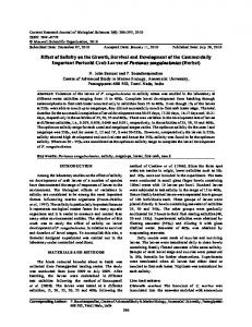 Effect of Salinity on the Growth, Survival and ... - Maxwell Science